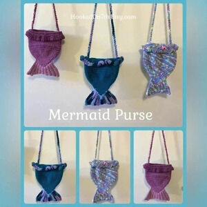 Mermaid Tail Bag,‎ Treasure bag, Shell collecting bag